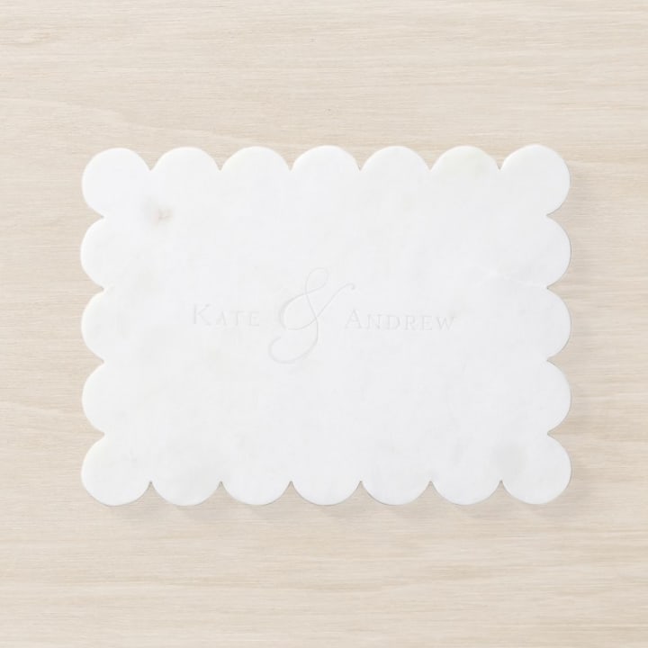 Mark & Graham Scalloped Marble Cheese Board