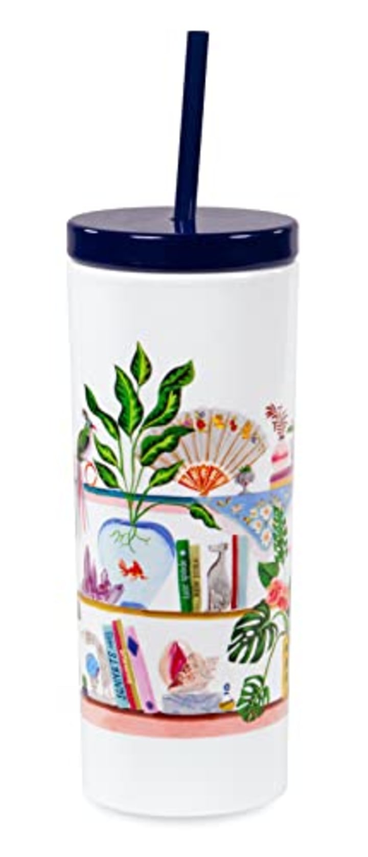 Kate Spade New York Insulated Tumbler with Reusable Straw, 20 Ounce Acrylic Travel