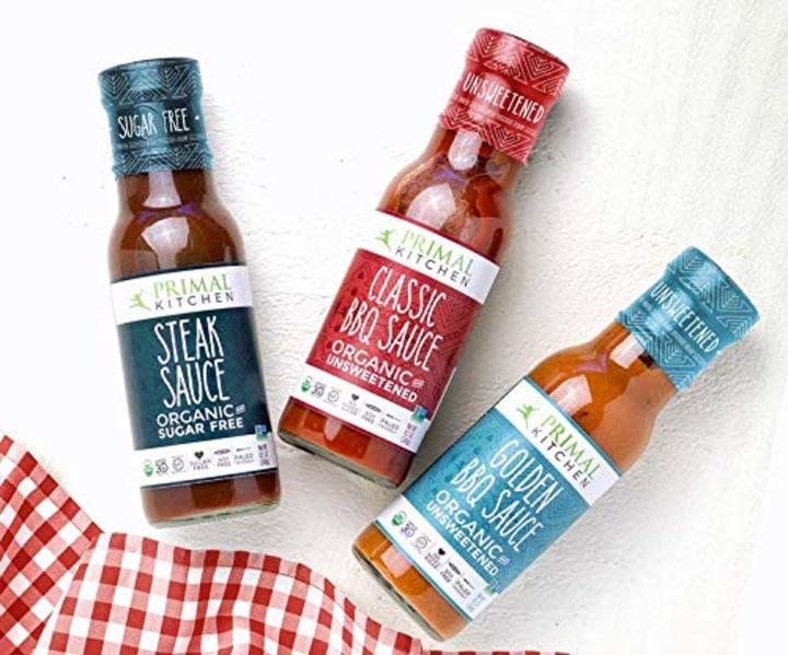 Primal Kitchen Organic BBQ Sauce & Steak Sauce 3-Pack, Made with Real Ingredients