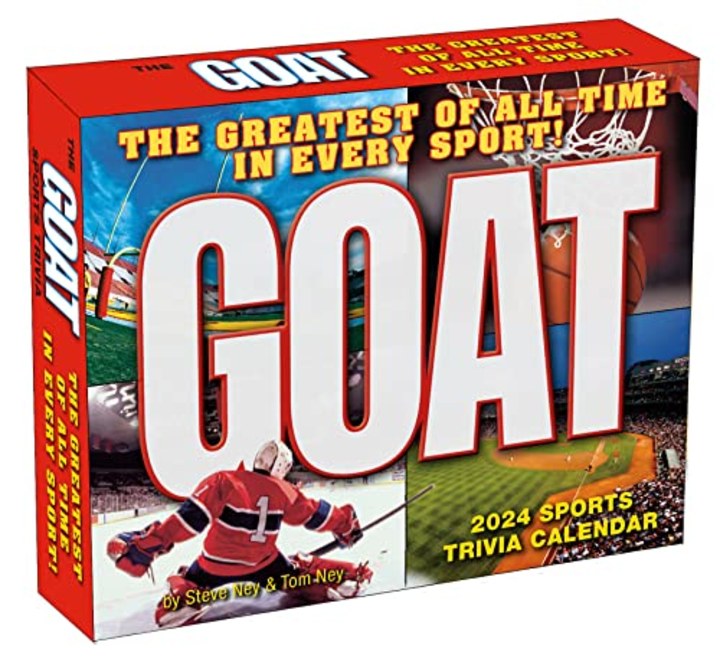 GOAT Sports Trivia 2024 Boxed Daily Calendar
