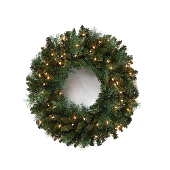 Mixed Pine Pre-Lit Wreath