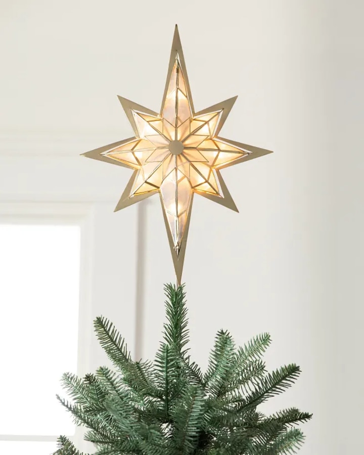 Capiz Bethlehem Star Tree Topper