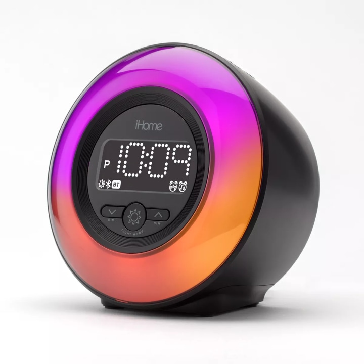 Alarm Clock with Bluetooth Speaker and Color Changing Lamp
