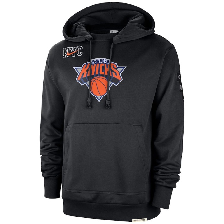 Men's New York Knicks Nike Black Pullover Hoodie