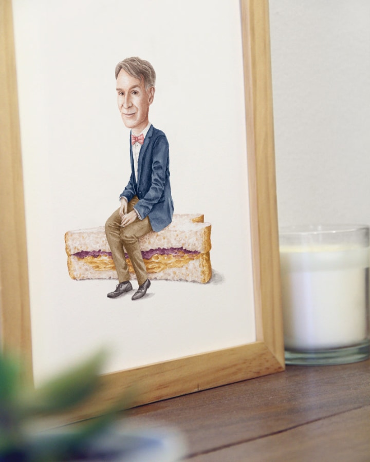 Bill Nye on a Peanut Butter and Jelly Sandwich 