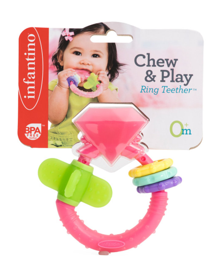 Sparkle Chew And Play Ring Teether
