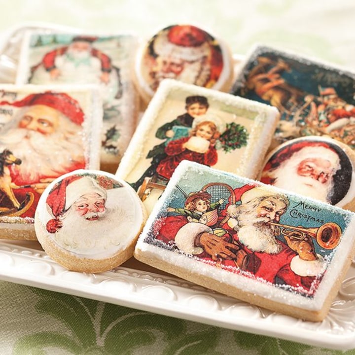 Nostalgic Holiday Postcard Cookies