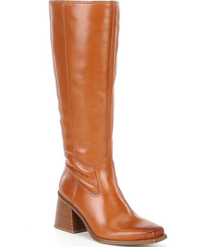 Leather Wide Calf Tall Boot