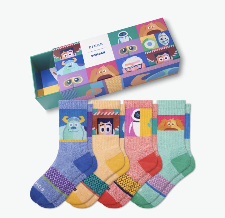 Pixar-Themed Calf Socks (Set of 4)