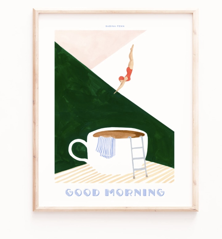 SabrinaFenn Coffee Diver Poster Print