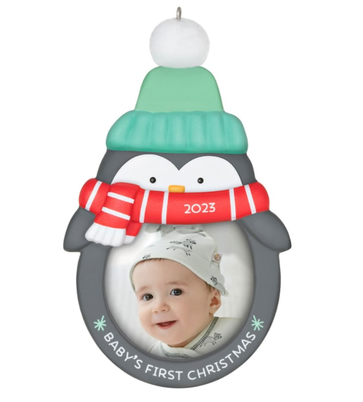 baby 1st Christmas photo ornament stocking stuffers for 1 year old