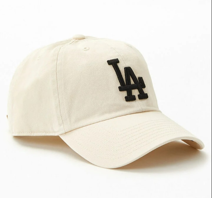 Natural Dodgers Clean Up Strapback Dad Hat