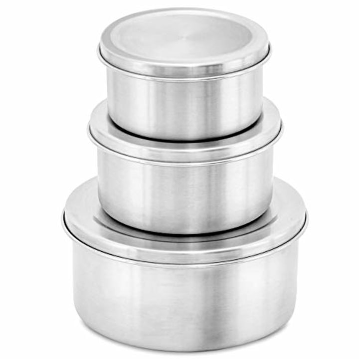 Stainless Steel Food Storage Containers (Set of 3)