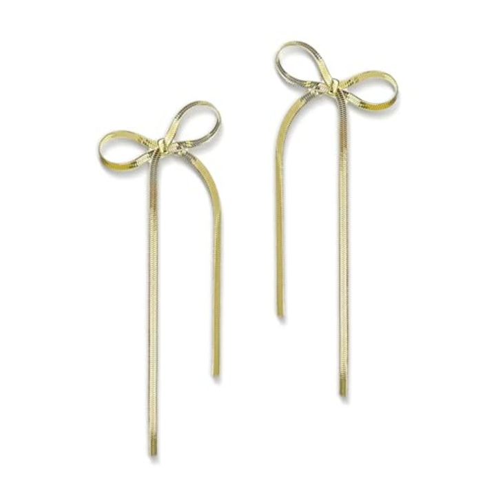 Sonateomber Gold Bow Earrings