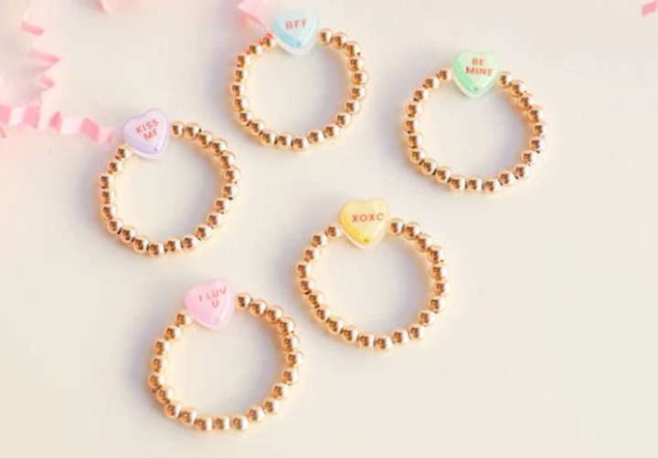 Candy Heart BB Bead Ring
