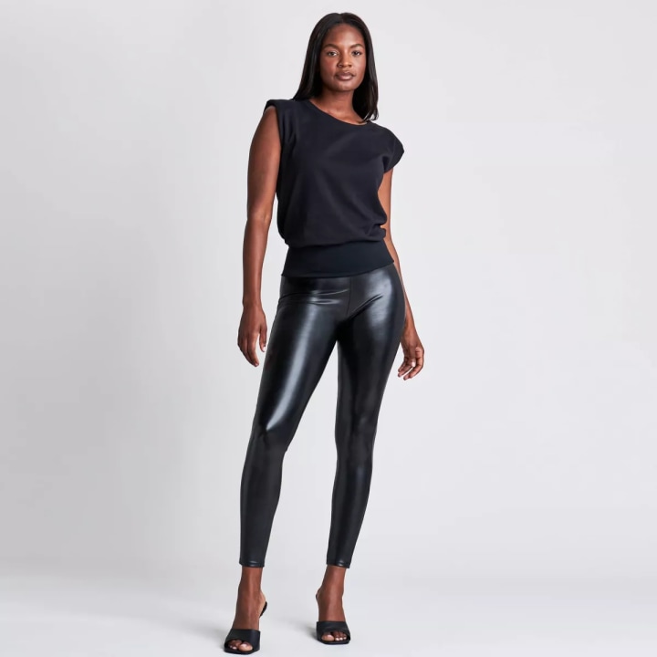 All Over Faux Leather Leggings