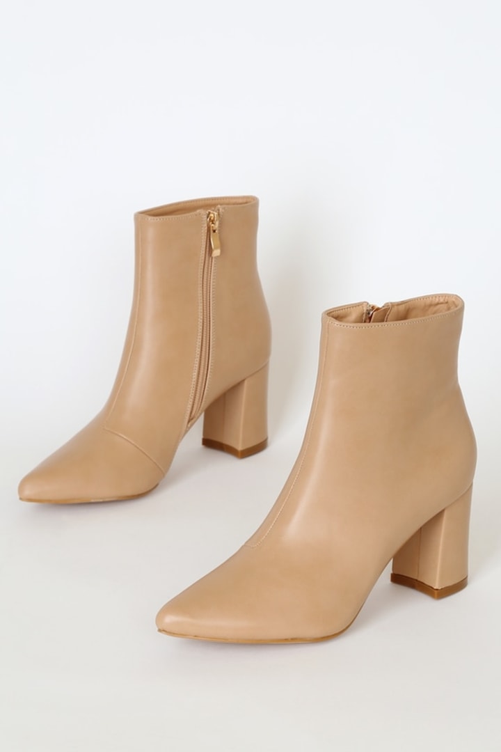Pointed-Toe Ankle Booties