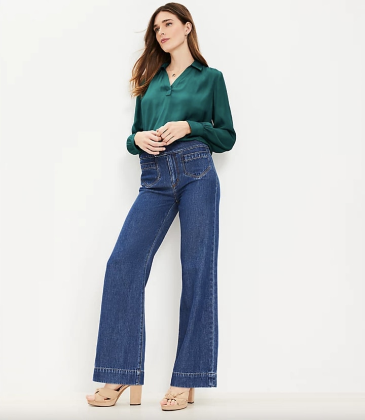 Patch Pocket High Rise Jeans