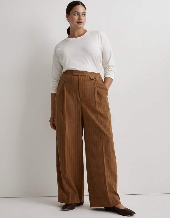 The Rosedale High-Rise Straight Pant in Pinstripe