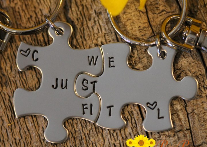 puzze keychain for valentine's day