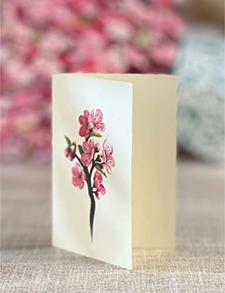 Fresh Cut Paper Cherry Blossom Paper Bouquet
