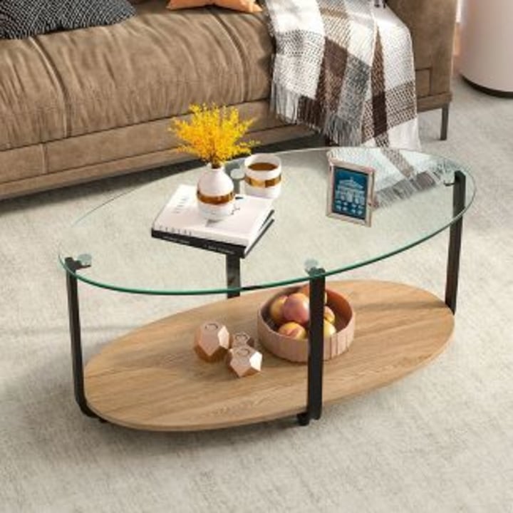 Glass-Top Coffee Table
