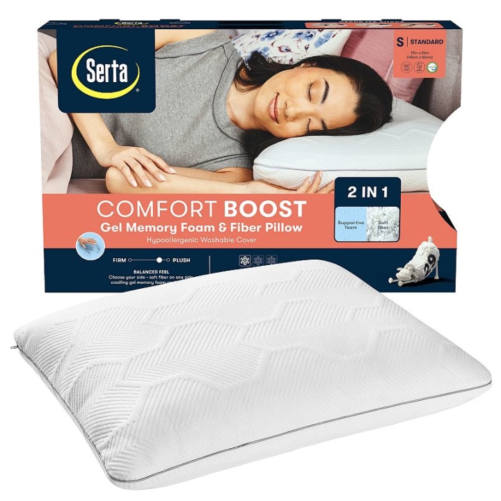 Comfort Boost Gel Memory Foam & Fiber Pillow