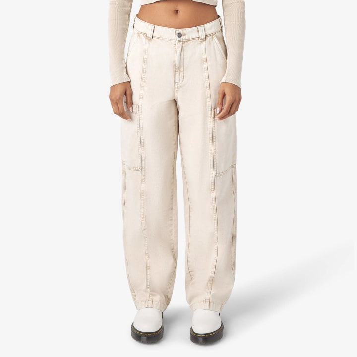 Buy Midnight White Baggy Fit Codrouy Cargo Pants Online