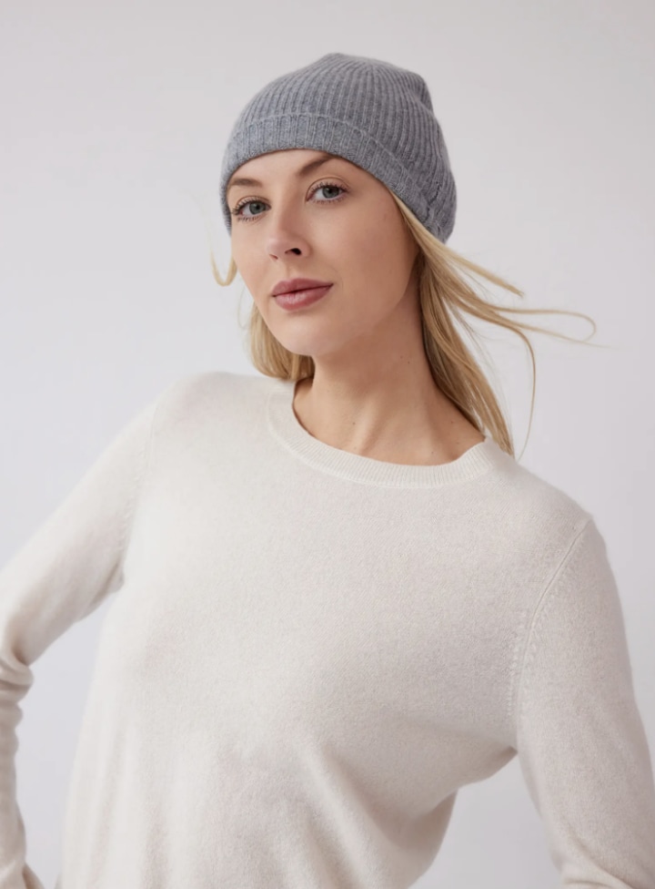 Recycled Cashmere Blend Beanie