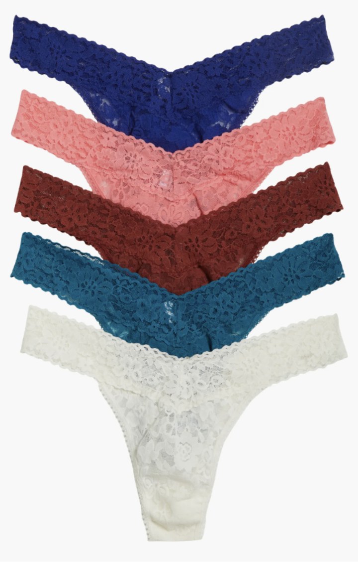 Hanky Panky Daily Lace Assorted 5-pack High-Rise Thongs