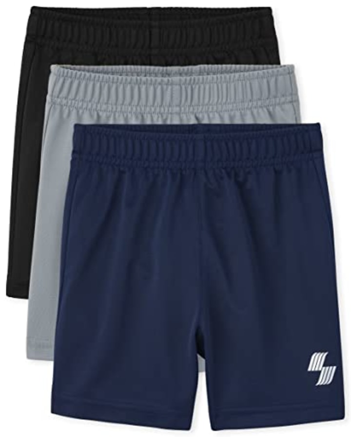 Boys' Athletic Basketball Shorts (Set of 3)