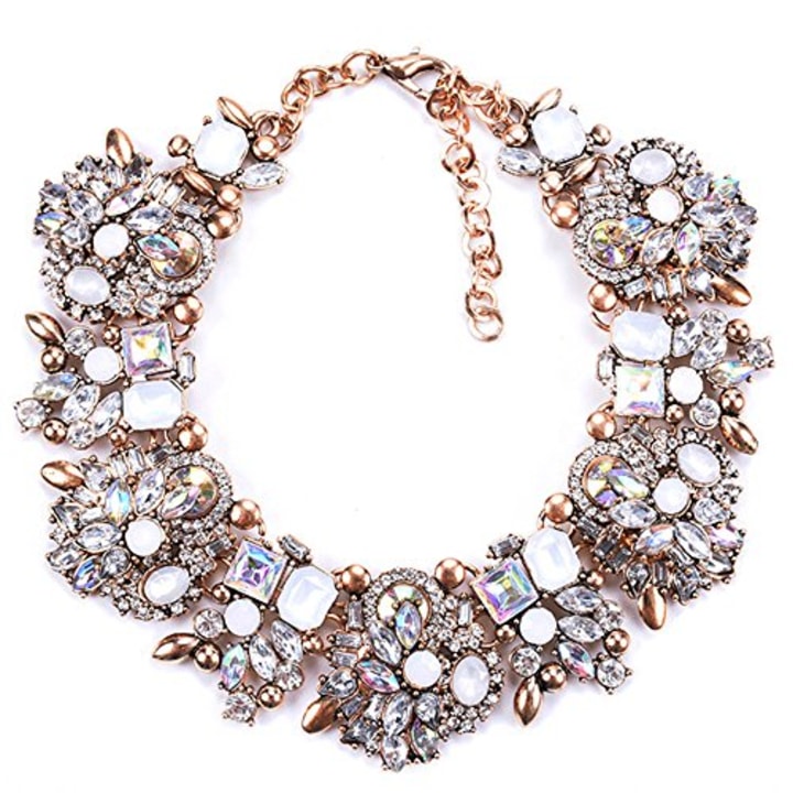 Rhinestone Beads Collar Necklace