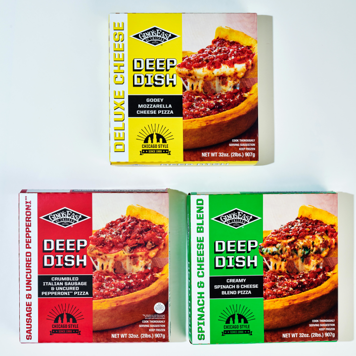 Gino's East Chicago Deep Dish Pizza Box, 3 Pack