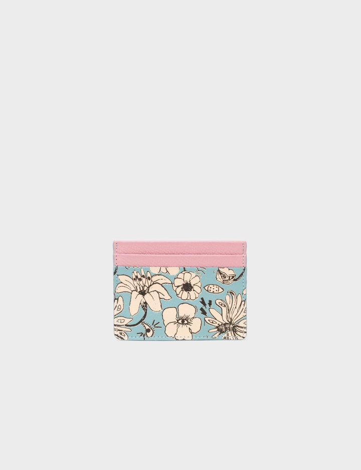 Filium Cameo Blue And Blush Pink Leather Cardholder 