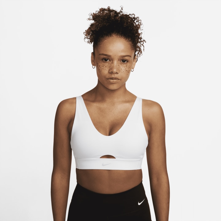 Nike Swoosh Women's White Medium-Support Padded Sports Bra Tank – Puffer  Reds
