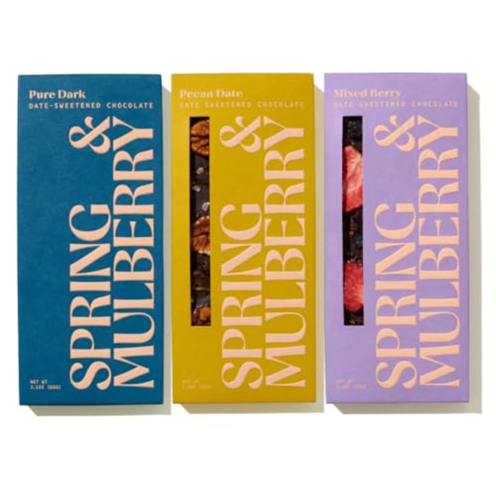 Spring & Mulberry Date-Sweetened Chocolate Bar Variety Pack Mother's Day 