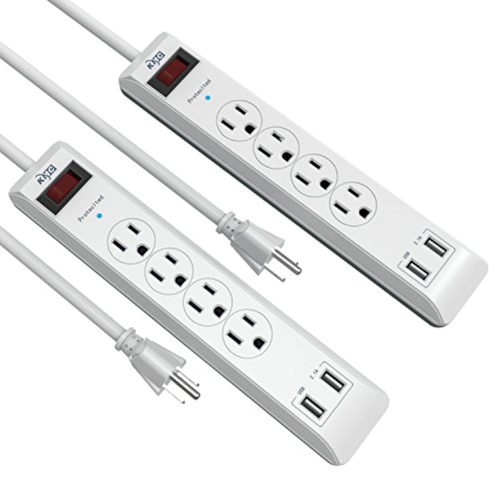 Kmc 4-Outlet Surge Protected Power Strip (2-Pack)
