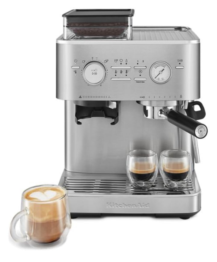 KitchenAid Semi Automatic Espresso Machine Plus Grinder