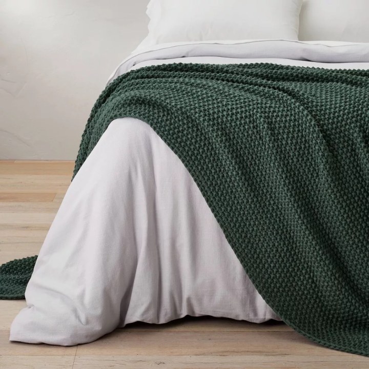 Chunky Knit Bed Blanket