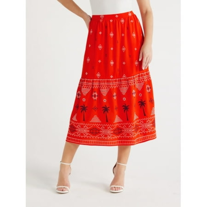Border Embroidery Skirt