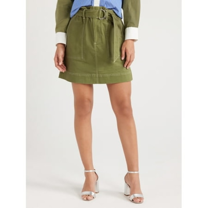 Paperbag Waist Mini Skirt