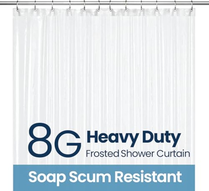 LiBa Waterproof Plastic Shower Curtain