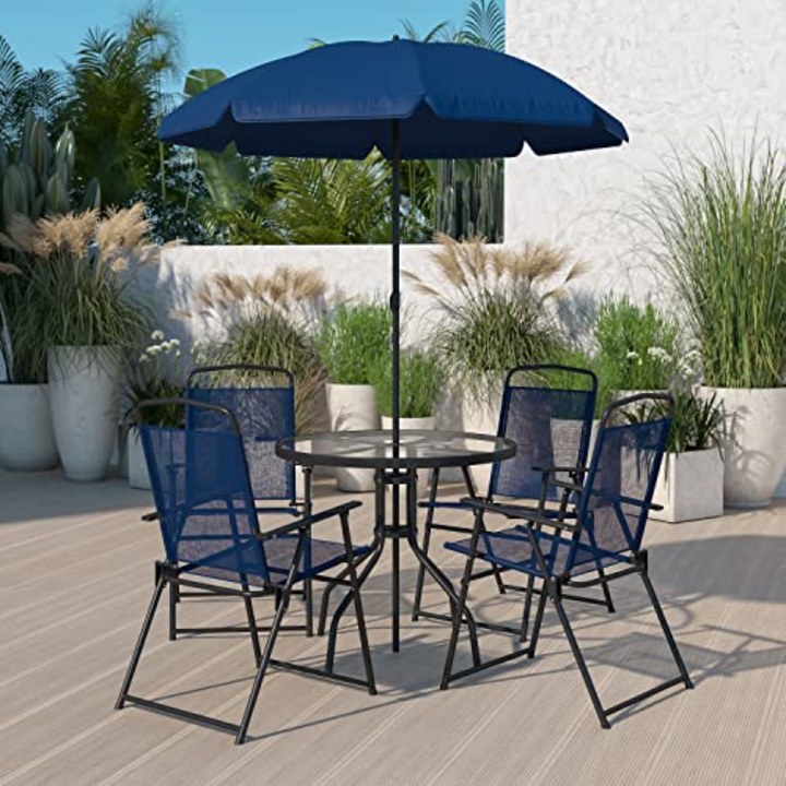 Nantucket 6 Piece Patio Garden Table Set