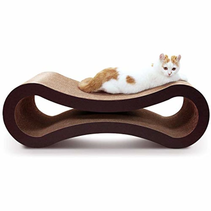 FluffyDream Cat Scratcher Curved Cardboard Bed