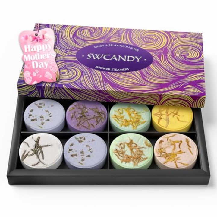 Swcandy Shower Steamers Aromatherapy 8 Pcs Bath Bombs with Essential Oils