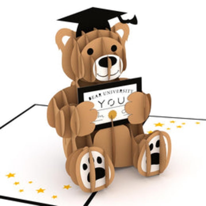 Graduation Bear Pop-Up Card