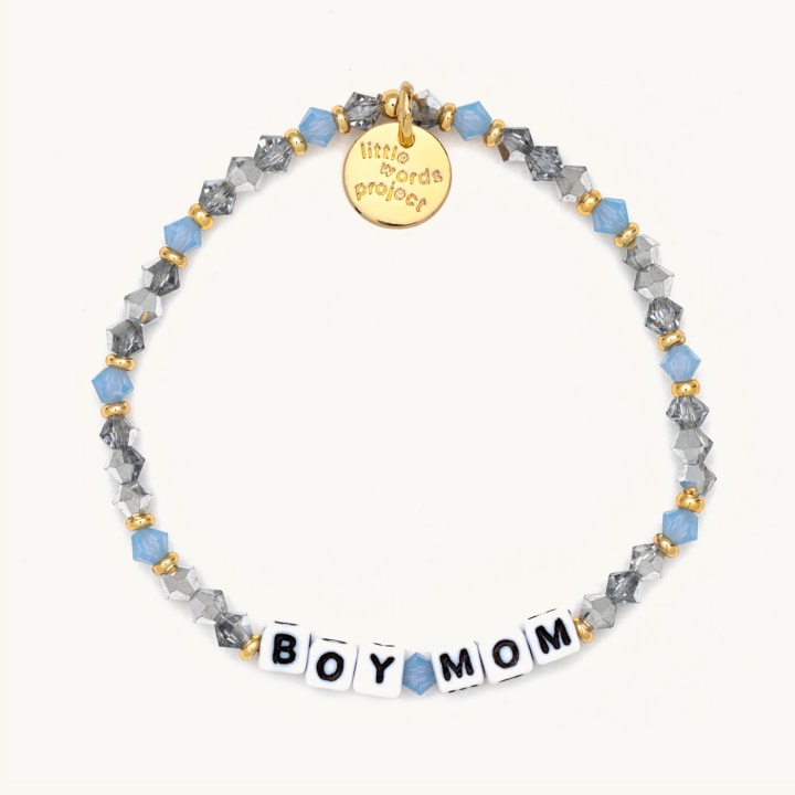 "Boy Mom" Beaded Bracelet