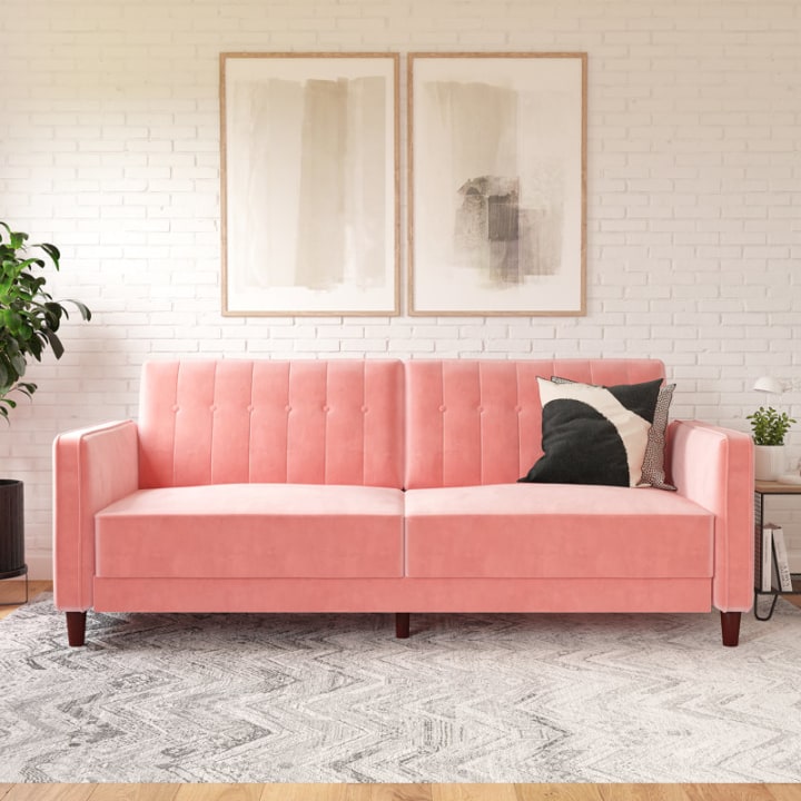 Velvet Convertible Sofa