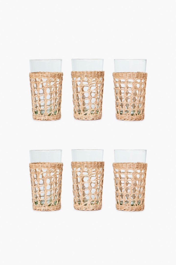 Seagrass Glasses Set of 6