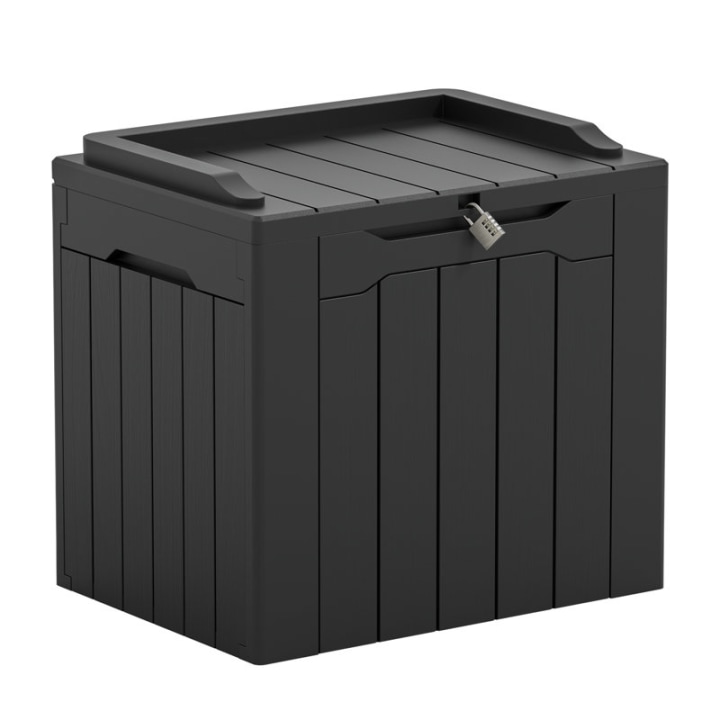 Devoko 32 Gallon Water Resistant Lockable Deck Box With Seat